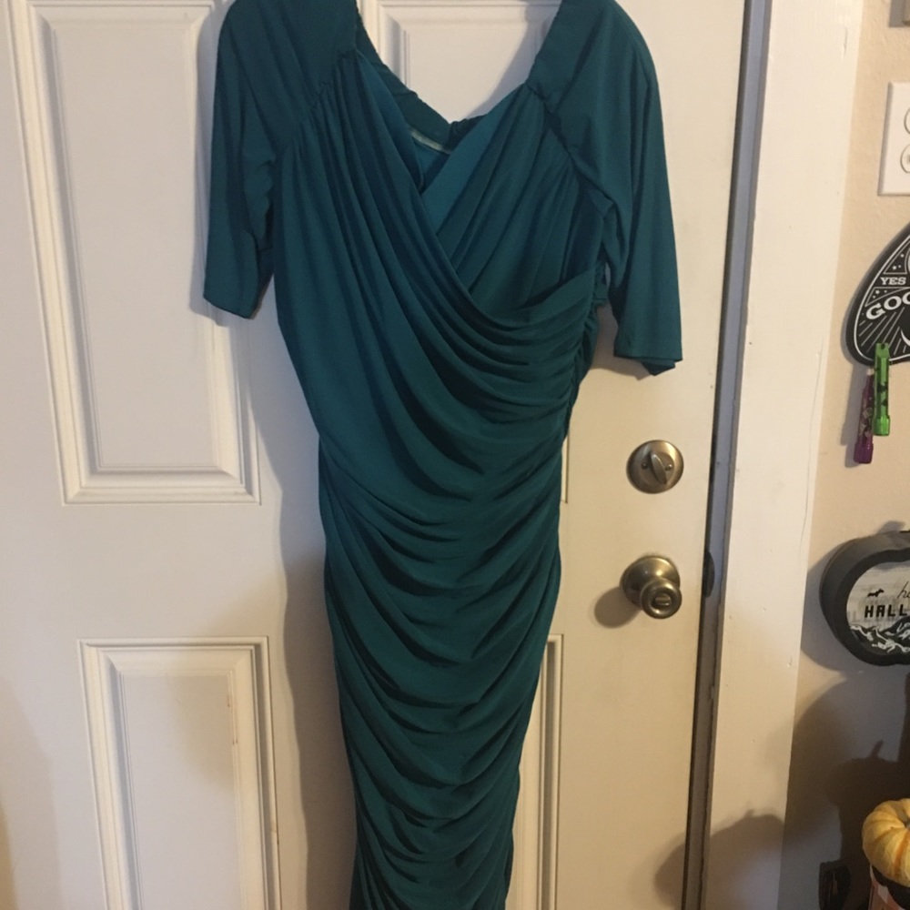 Pinupgirlclothing teal Monica dress sz 3X unicorn
